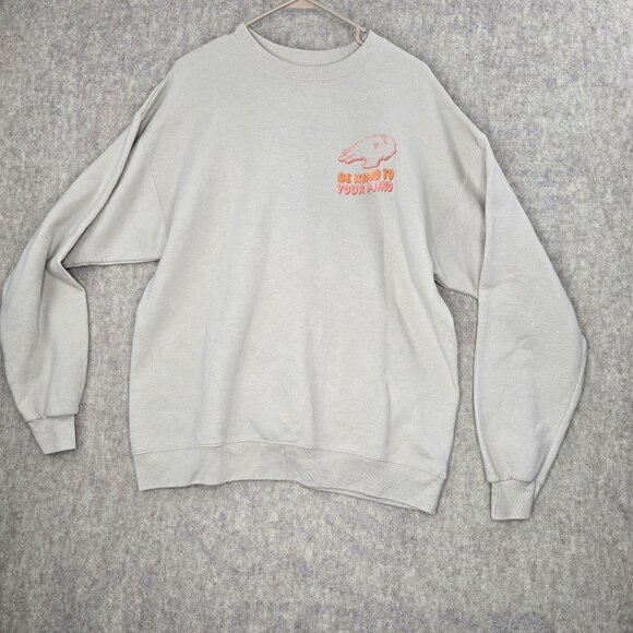 Hanes EcoSmart "Be Kind to Your Mind" Unisex Sweatshirt L - Picture 1 of 7